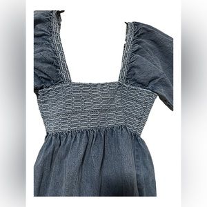Free People Denim Smocked Dress